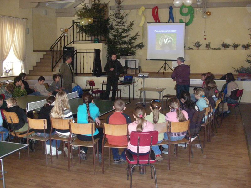 Podczas prelekcji nt zwierzyny lesnej